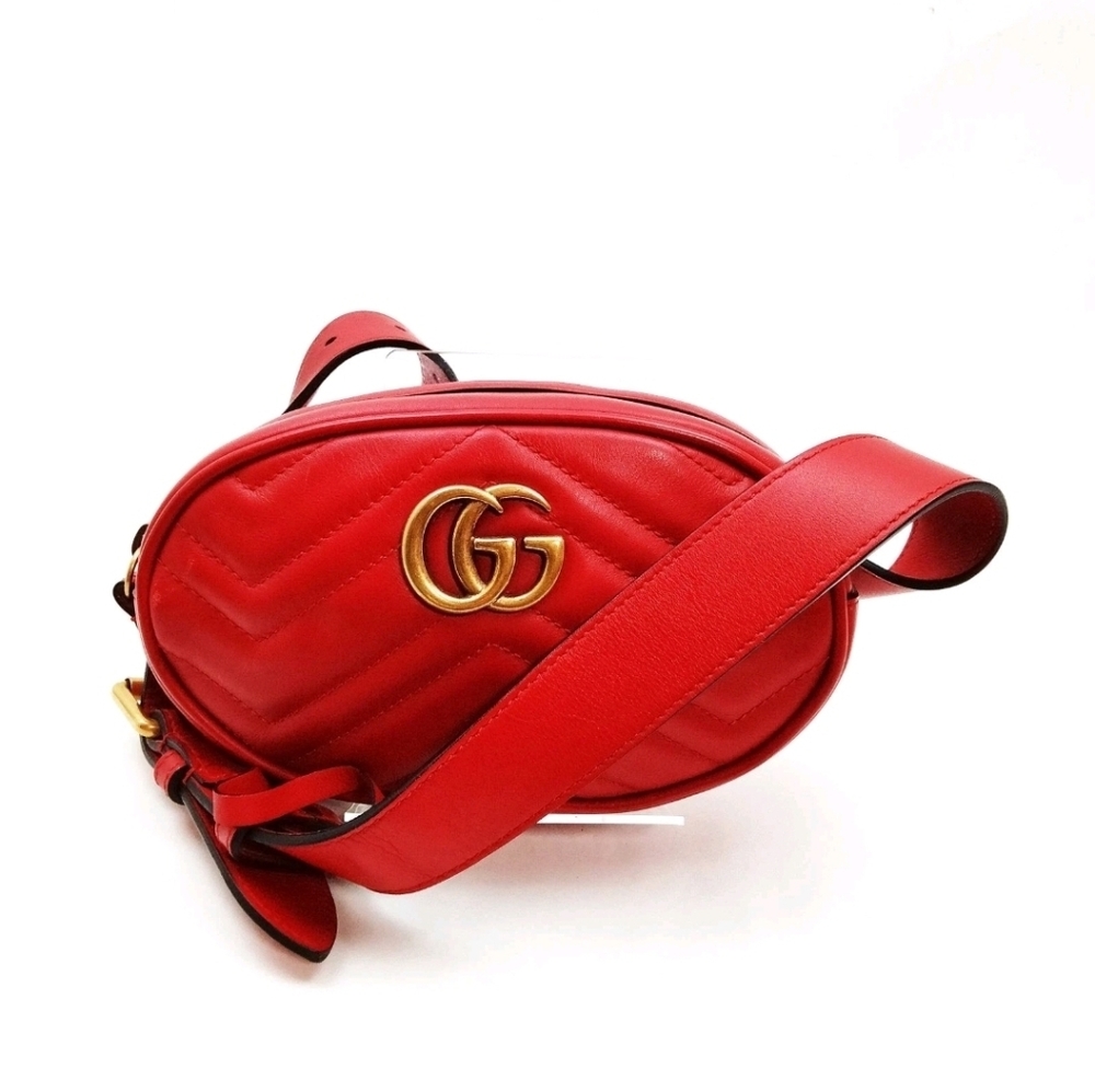 Gucci Marmont Belt Bag Red EUC